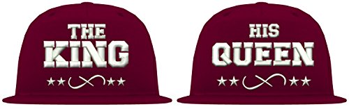 TRVPPY Baseball Kappe Snapback Cap The King & His Queen - Burgund von TRVPPY