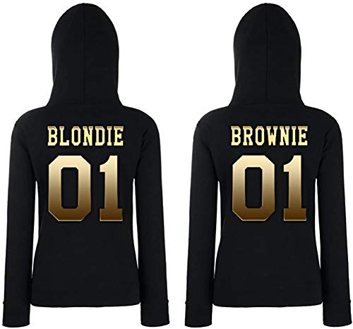 TRVPPY Beste Freundin Pullover Damen Hoodie Best Friends BFF - Blondie Gold-Schwarz Gr. M TRVPPY Beste Freundin Pullover Damen Hoodie Best Friends BFF - Blondie Gold-Schwarz Gr. M von TRVPPY