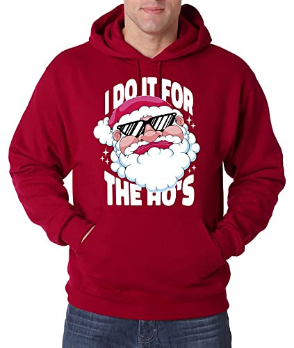 TRVPPY Herren Pullover Hoodie I Do it for The HO's Spruch Logo Print - Rot XXL von TRVPPY
