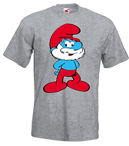 TRVPPY Herren T-Shirt Modell Papa Schlumpf - Grau-Meliert XXL von TRVPPY