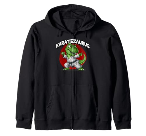 Karate Dinosaurier Karatezaurus Lustige Kinder Kampfsport Kapuzenjacke Karate Dinosaurier Karatezaurus Lustige Kinder Kampfsport Kapuzenjacke von TRex Dino Fighter Karate School Tournaments