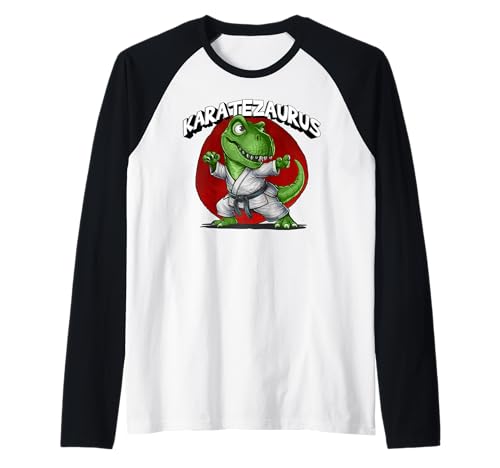 Karate Dinosaurier Karatezaurus Lustige Kinder Kampfsport Raglan Karate Dinosaurier Karatezaurus Lustige Kinder Kampfsport Raglan von TRex Dino Fighter Karate School Tournaments