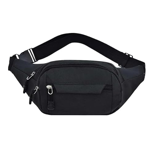 Fanny Pack Taille Tasche Oxford Weibliche Hüfte Bum Tasche Männer Frauen Banana Tasche Frauen Gürtel Tasche Damen Bauch Geld Beutel geldbörse (Color : Black) von TRgqify-KM