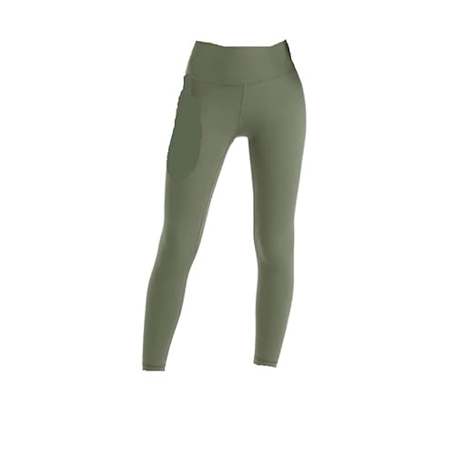 TRgqify-KM High Waist Yoga Leggings for Women Tummy Control Workout Compression Pants Moisture-Wicking Stretchy Gym Running Activewear Seamless Squat-Proof High-Rise Leggings(Green_XL 3PCS) von TRgqify-KM
