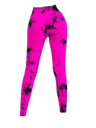 TRgqify-KM High Waist Yoga Leggings for Women Tummy Control Workout Compression Pants Moisture-Wicking Stretchy Gym Running Activewear Seamless Squat-Proof High-Rise Leggings(Rose_L 3PCS) von TRgqify-KM