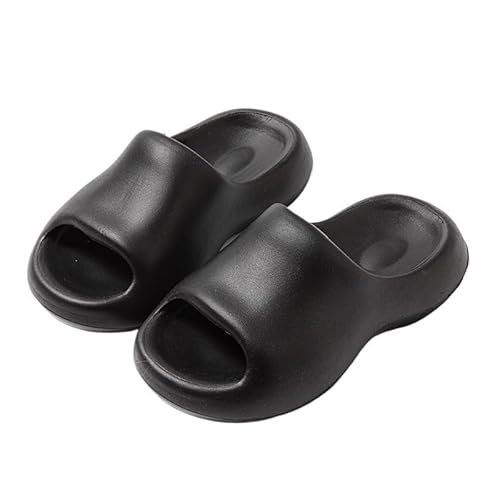 TRgqify-KM Non-slip Bathroom Slippers,Soft Slippers,Indoor And Outdoor Platform Pool Slippers Shower Slippers (Color : Black, Size : 44 45) von TRgqify-KM