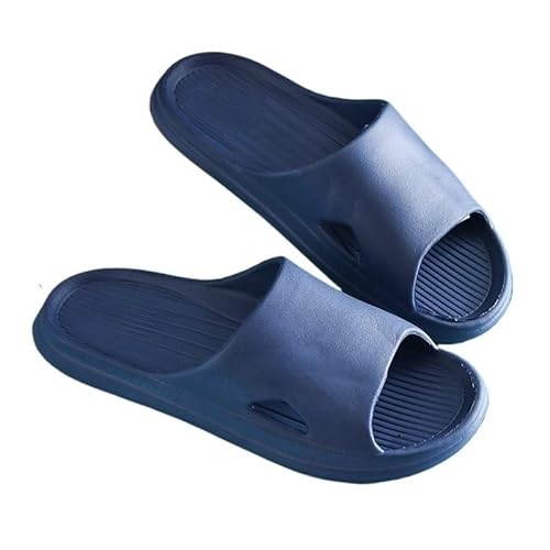 TRgqify-KM Non-slip Bathroom Slippers,Soft Slippers,Indoor And Outdoor Platform Pool Slippers Shower Slippers (Color : Dark blue, Size : 38 * 39) von TRgqify-KM