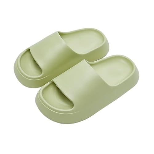 TRgqify-KM Non-slip Bathroom Slippers,Soft Slippers,Indoor And Outdoor Platform Pool Slippers Shower Slippers (Color : Gray bean green, Size : 42 43) von TRgqify-KM