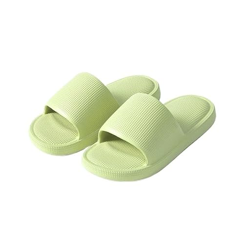 TRgqify-KM Non-slip Bathroom Slippers,Soft Slippers,Indoor And Outdoor Platform Pool Slippers Shower Slippers (Color : Green, Size : 36 37) von TRgqify-KM