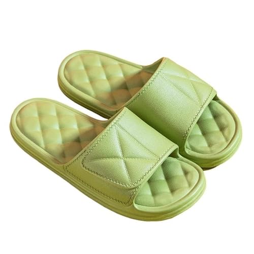 TRgqify-KM Non-slip Bathroom Slippers,Soft Slippers,Indoor And Outdoor Platform Pool Slippers Shower Slippers (Color : Green, Size : 41-42) von TRgqify-KM