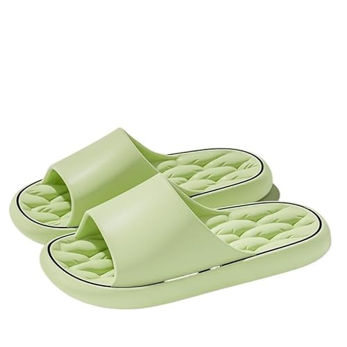 TRgqify-KM Non-slip Bathroom Slippers,Soft Slippers,Indoor And Outdoor Platform Pool Slippers Shower Slippers (Color : Green, Size : 42-43) von TRgqify-KM