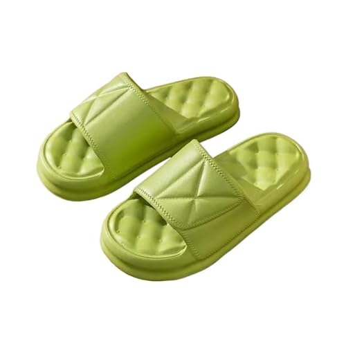 TRgqify-KM Non-slip Bathroom Slippers,Soft Slippers,Indoor And Outdoor Platform Pool Slippers Shower Slippers (Color : Green, Size : 42 43) von TRgqify-KM