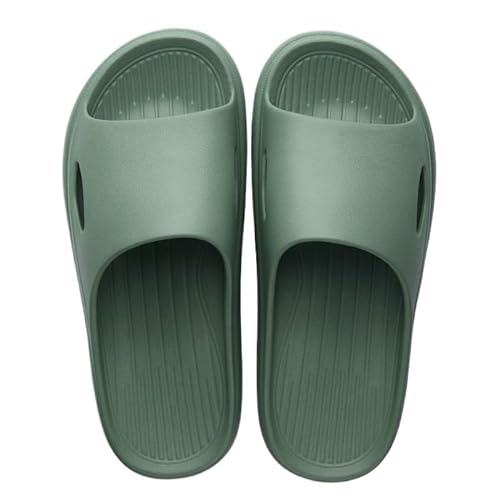 TRgqify-KM Non-slip Bathroom Slippers,Soft Slippers,Indoor And Outdoor Platform Pool Slippers Shower Slippers (Color : Green, Size : 44-45) von TRgqify-KM