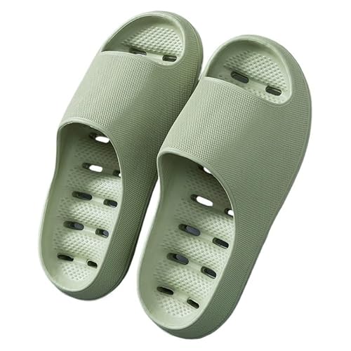 TRgqify-KM Non-slip Bathroom Slippers,Soft Slippers,Indoor And Outdoor Platform Pool Slippers Shower Slippers (Color : Green, Size : 44 45) von TRgqify-KM
