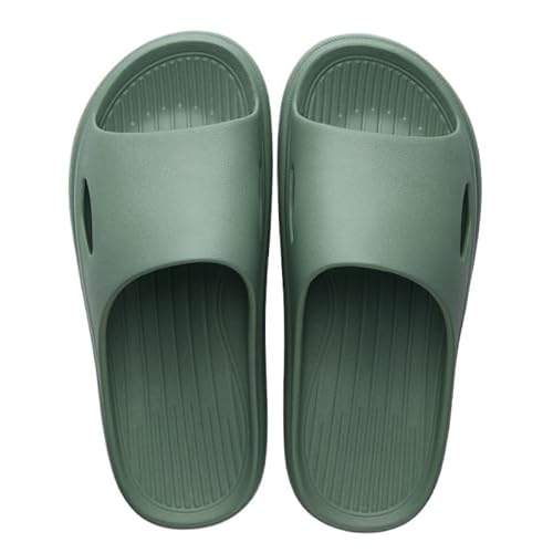 TRgqify-KM Non-slip Bathroom Slippers,Soft Slippers,Indoor And Outdoor Platform Pool Slippers Shower Slippers (Color : Green, Size : 46-47) von TRgqify-KM