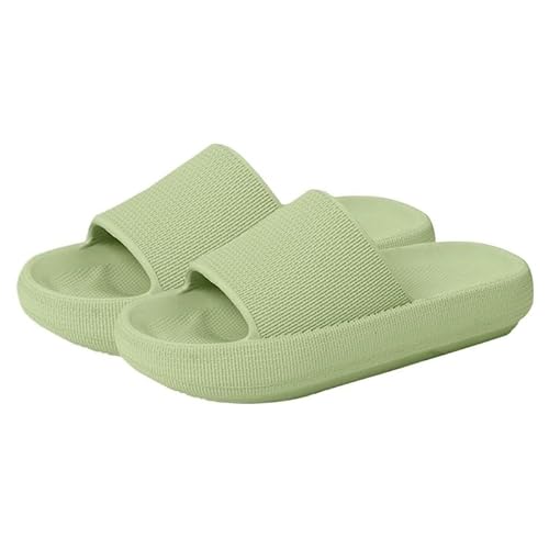 TRgqify-KM Non-slip Bathroom Slippers,Soft Slippers,Indoor And Outdoor Platform Pool Slippers Shower Slippers (Color : Green01, Size : 44 45) von TRgqify-KM