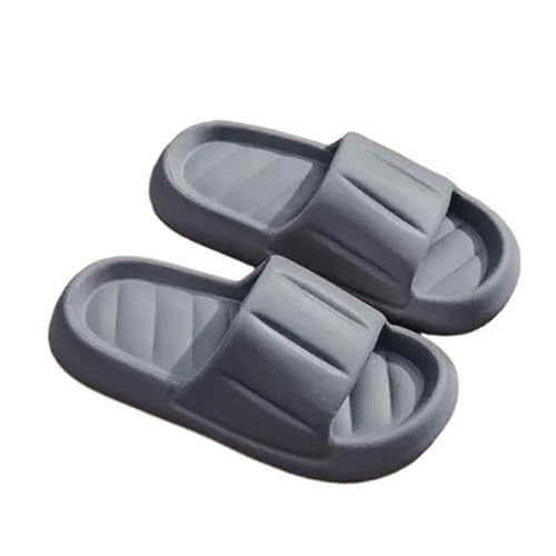 TRgqify-KM Non-slip Bathroom Slippers,Soft Slippers,Indoor And Outdoor Platform Pool Slippers Shower Slippers (Color : Grey, Size : 35-36) von TRgqify-KM