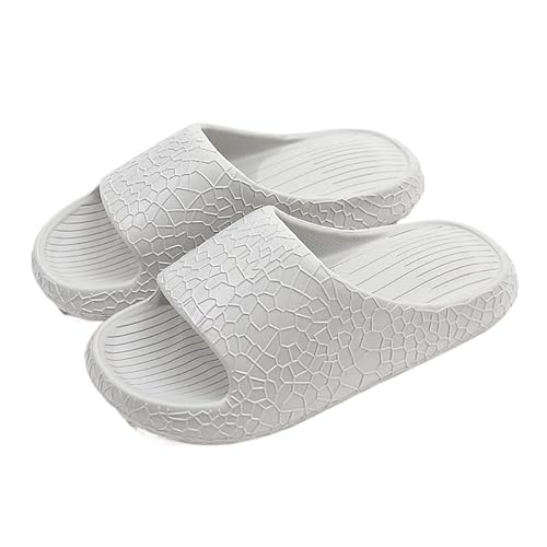 TRgqify-KM Non-slip Bathroom Slippers,Soft Slippers,Indoor And Outdoor Platform Pool Slippers Shower Slippers (Color : Grey, Size : 36-37) von TRgqify-KM
