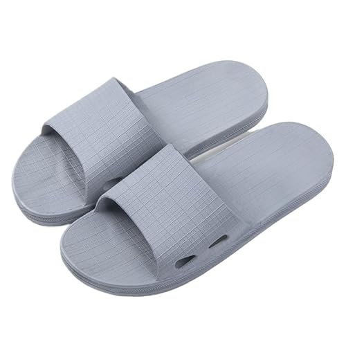 TRgqify-KM Non-slip Bathroom Slippers,Soft Slippers,Indoor And Outdoor Platform Pool Slippers Shower Slippers (Color : Grey, Size : 40/41) von TRgqify-KM