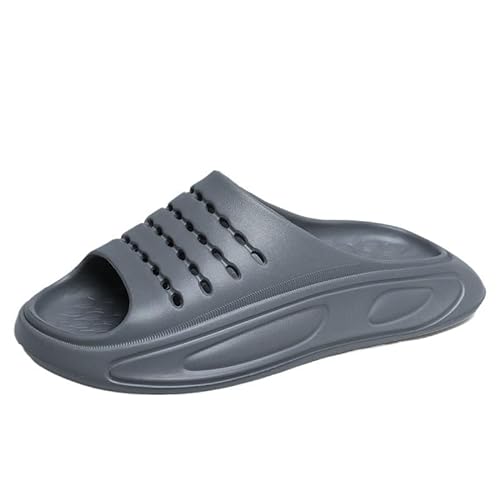 TRgqify-KM Non-slip Bathroom Slippers,Soft Slippers,Indoor And Outdoor Platform Pool Slippers Shower Slippers (Color : Grey, Size : 43) von TRgqify-KM