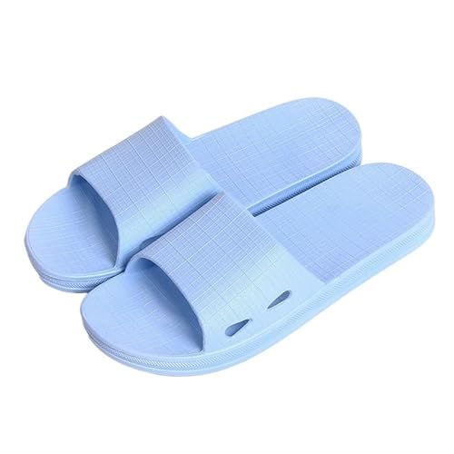 TRgqify-KM Non-slip Bathroom Slippers,Soft Slippers,Indoor And Outdoor Platform Pool Slippers Shower Slippers (Color : Light Blue, Size : 42/43) von TRgqify-KM