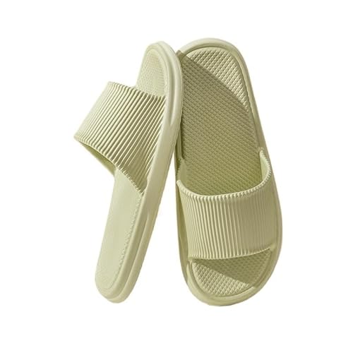 TRgqify-KM Non-slip Bathroom Slippers,Soft Slippers,Indoor And Outdoor Platform Pool Slippers Shower Slippers (Color : Light green, Size : 40-41) von TRgqify-KM
