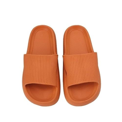 TRgqify-KM Non-slip Bathroom Slippers,Soft Slippers,Indoor And Outdoor Platform Pool Slippers Shower Slippers (Color : Orange, Size : 34 35) von TRgqify-KM