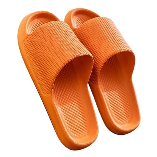 TRgqify-KM Non-slip Bathroom Slippers,Soft Slippers,Indoor And Outdoor Platform Pool Slippers Shower Slippers (Color : Orange, Size : 36 37) von TRgqify-KM