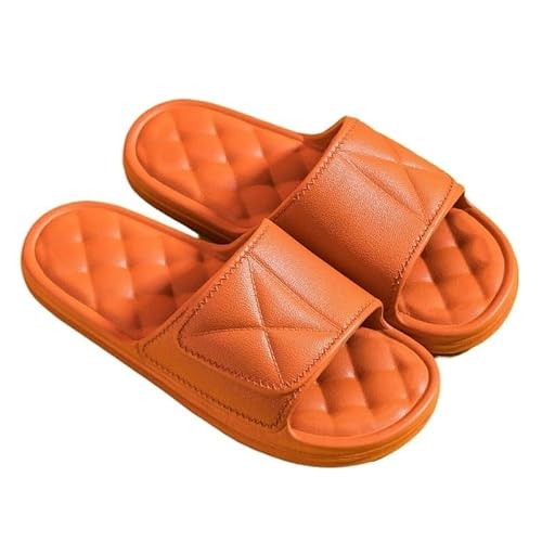 TRgqify-KM Non-slip Bathroom Slippers,Soft Slippers,Indoor And Outdoor Platform Pool Slippers Shower Slippers (Color : Orange, Size : 36 37) von TRgqify-KM