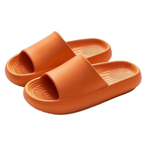 TRgqify-KM Non-slip Bathroom Slippers,Soft Slippers,Indoor And Outdoor Platform Pool Slippers Shower Slippers (Color : Orange, Size : 42 43) von TRgqify-KM