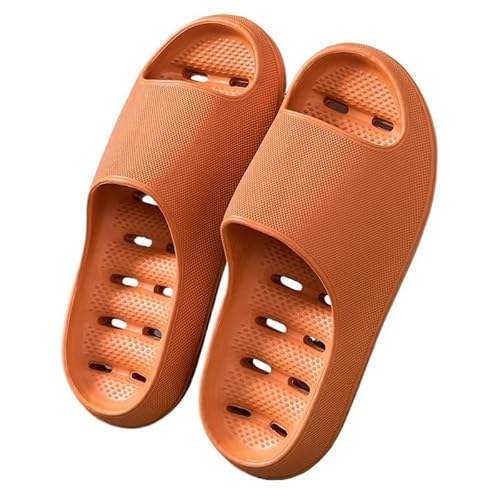 TRgqify-KM Non-slip Bathroom Slippers,Soft Slippers,Indoor And Outdoor Platform Pool Slippers Shower Slippers (Color : Orange Eur, Size : 35-36) von TRgqify-KM