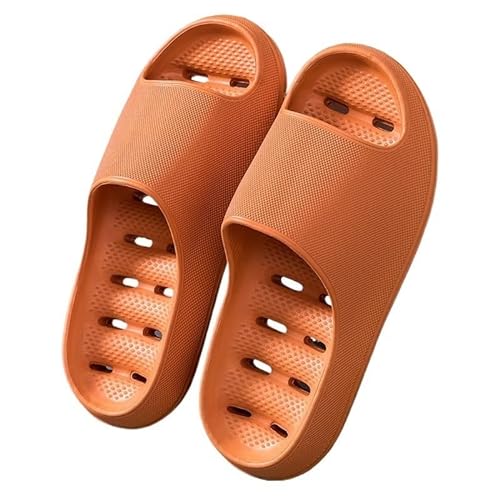 TRgqify-KM Non-slip Bathroom Slippers,Soft Slippers,Indoor And Outdoor Platform Pool Slippers Shower Slippers (Color : Orange Eur, Size : 41-42) von TRgqify-KM
