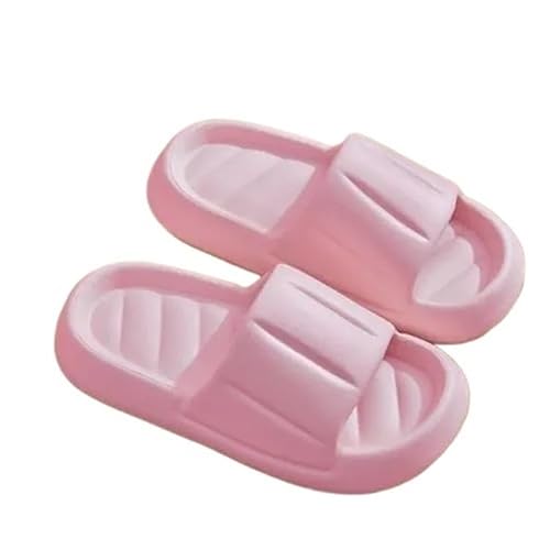 TRgqify-KM Non-slip Bathroom Slippers,Soft Slippers,Indoor And Outdoor Platform Pool Slippers Shower Slippers (Color : Pink, Size : 35-36) von TRgqify-KM