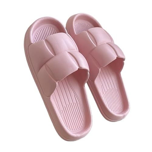 TRgqify-KM Non-slip Bathroom Slippers,Soft Slippers,Indoor And Outdoor Platform Pool Slippers Shower Slippers (Color : Pink, Size : 38 * 39) von TRgqify-KM