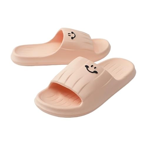 TRgqify-KM Non-slip Bathroom Slippers,Soft Slippers,Indoor And Outdoor Platform Pool Slippers Shower Slippers (Color : Pink, Size : 38-39) von TRgqify-KM