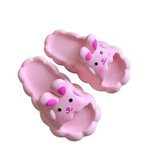 TRgqify-KM Non-slip Bathroom Slippers,Soft Slippers,Indoor And Outdoor Platform Pool Slippers Shower Slippers (Color : Pink, Size : 38 39) von TRgqify-KM