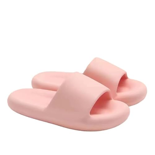 TRgqify-KM Non-slip Bathroom Slippers,Soft Slippers,Indoor And Outdoor Platform Pool Slippers Shower Slippers (Color : Pink, Size : 40-41) von TRgqify-KM