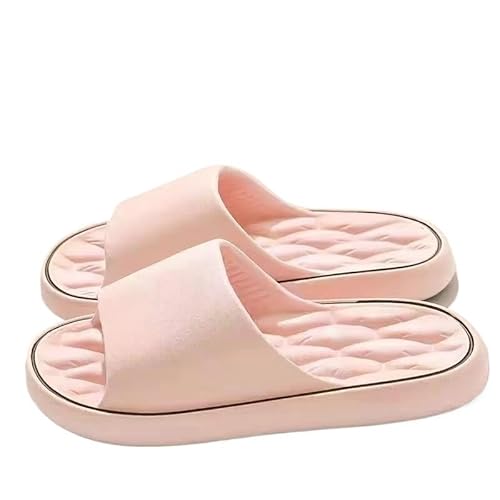 TRgqify-KM Non-slip Bathroom Slippers,Soft Slippers,Indoor And Outdoor Platform Pool Slippers Shower Slippers (Color : Pink, Size : 40-41) von TRgqify-KM
