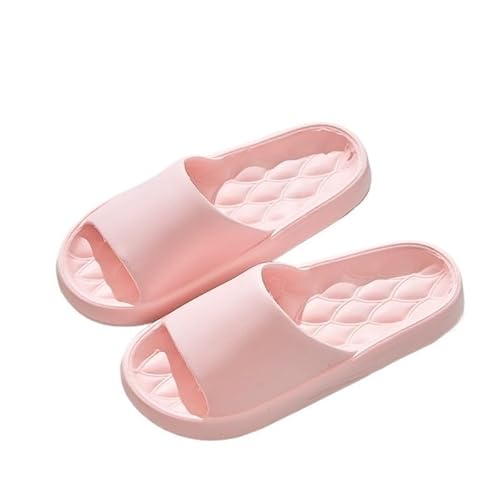 TRgqify-KM Non-slip Bathroom Slippers,Soft Slippers,Indoor And Outdoor Platform Pool Slippers Shower Slippers (Color : Pink, Size : 43-44) von TRgqify-KM