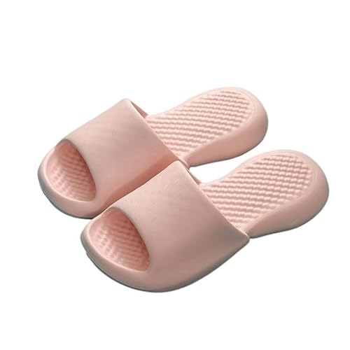 TRgqify-KM Non-slip Bathroom Slippers,Soft Slippers,Indoor And Outdoor Platform Pool Slippers Shower Slippers (Color : Pink Eur, Size : 42-43) von TRgqify-KM