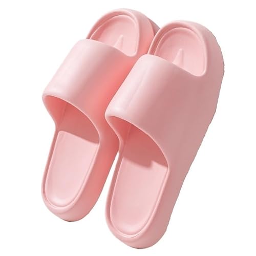 TRgqify-KM Non-slip Bathroom Slippers,Soft Slippers,Indoor And Outdoor Platform Pool Slippers Shower Slippers (Color : Pink Red, Size : 40 41) von TRgqify-KM