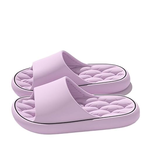 TRgqify-KM Non-slip Bathroom Slippers,Soft Slippers,Indoor And Outdoor Platform Pool Slippers Shower Slippers (Color : Purple, Size : 36-37) von TRgqify-KM