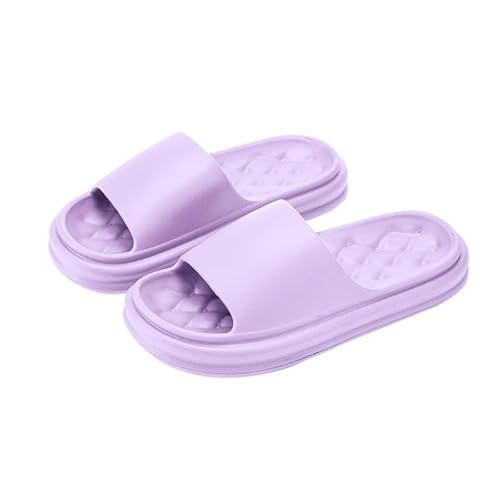 TRgqify-KM Non-slip Bathroom Slippers,Soft Slippers,Indoor And Outdoor Platform Pool Slippers Shower Slippers (Color : Purple, Size : 42/43) von TRgqify-KM