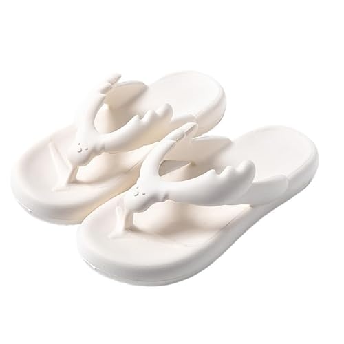 TRgqify-KM Non-slip Bathroom Slippers,Soft Slippers,Indoor And Outdoor Platform Pool Slippers Shower Slippers (Color : White, Size : 36 37) von TRgqify-KM