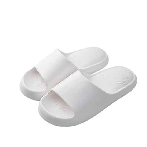 TRgqify-KM Non-slip Bathroom Slippers,Soft Slippers,Indoor And Outdoor Platform Pool Slippers Shower Slippers (Color : White, Size : 37-38) von TRgqify-KM