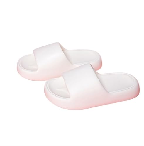 TRgqify-KM Non-slip Bathroom Slippers,Soft Slippers,Indoor And Outdoor Platform Pool Slippers Shower Slippers (Color : White, Size : 38-39) von TRgqify-KM