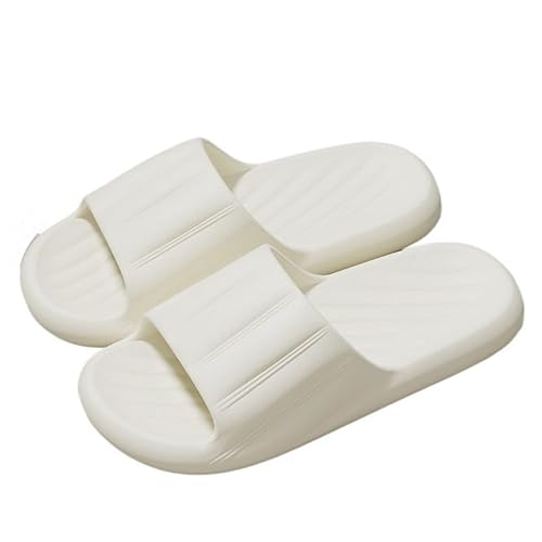 TRgqify-KM Non-slip Bathroom Slippers,Soft Slippers,Indoor And Outdoor Platform Pool Slippers Shower Slippers (Color : White, Size : 42 43) von TRgqify-KM