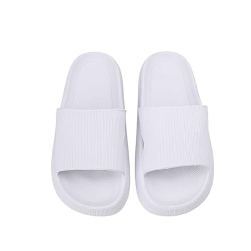 TRgqify-KM Non-slip Bathroom Slippers,Soft Slippers,Indoor And Outdoor Platform Pool Slippers Shower Slippers (Color : White, Size : 42 43) von TRgqify-KM