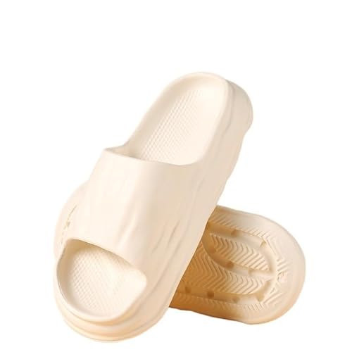 TRgqify-KM Non-slip Bathroom Slippers,Soft Slippers,Indoor And Outdoor Platform Pool Slippers Shower Slippers (Color : White, Size : 44 45) von TRgqify-KM