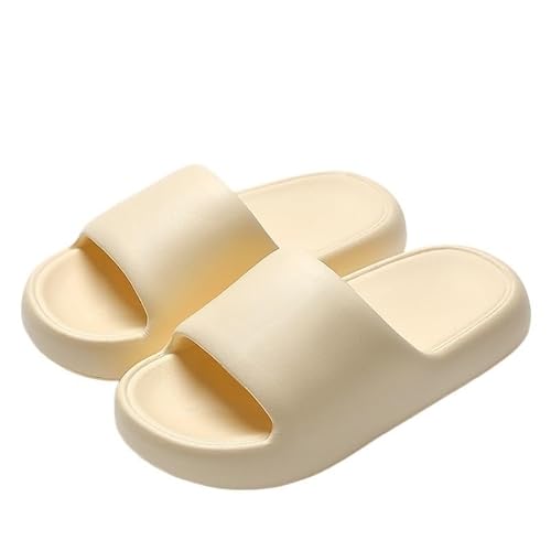 TRgqify-KM Non-slip Bathroom Slippers,Soft Slippers,Indoor And Outdoor Platform Pool Slippers Shower Slippers (Color : Yellow, Size : 40-41) von TRgqify-KM